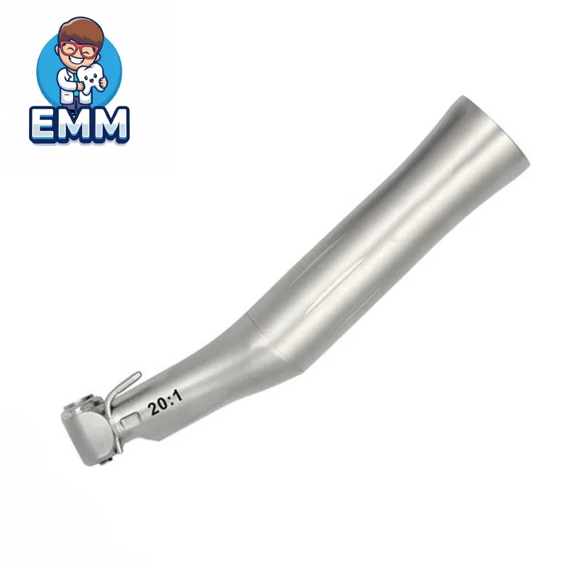 20:1 Contra Angulare Lentae Velocitatis Manuale Instrumentum cum Fibra Optica, Manuale Instrumentum Dentale pro Implantis ex Acciaio Inox, Manuale Instrumentum cum Pulsatili Buttone