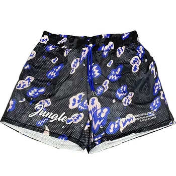 based on your specific designs mesh sublimation graphic shorts with pockets custom embroidery logo