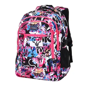 For OMASKA 17 Inch Unisex Fashion Laptop Backpack Custom Nylon School Bag for Women Teenagers Waterproof Polyester Lining Zipper