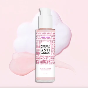Brightening Rosewater Facial Cleanser with Niacinamide & Hyaluronic Acid Moisturizing Soothing Face Wash for Even Skin Tone