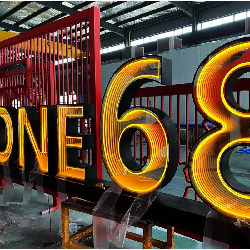 Customized LED Abyss Mirror Light Box Sign Thousand Layer Mirror Magic Decorative Infinity Illusion Lightbox