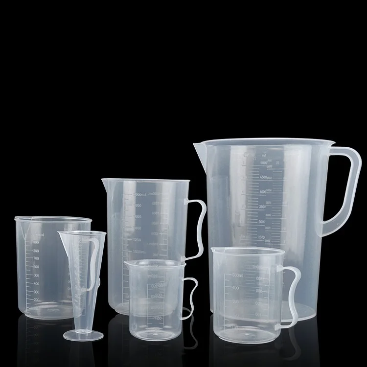 2pcs Measuring Cup With Scale To Measure Pp Cup Plastic Experimental 1000ml