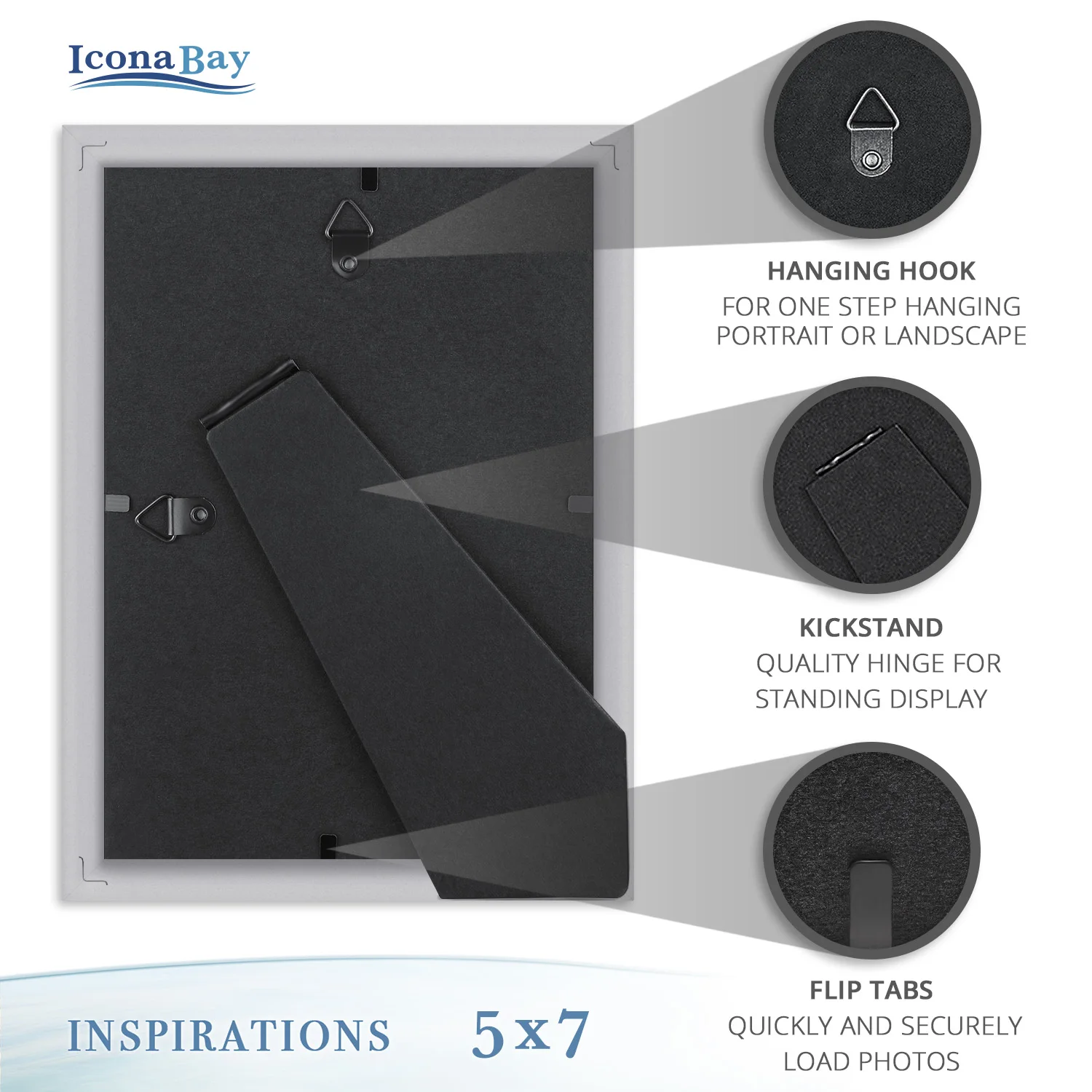 Gray Color High Quality Export Oriented Wholesale Wall Mounting Wooden INSP 5x7 for Home Decor Wood Photo Frames From Cambodia