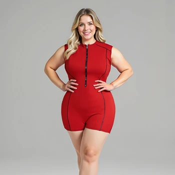 Wholesale Custom Workout Casual Fashionable Gym Wear Women's Short Romper One Piece Plus Size Jumpsuits Playsuits Lady Clothing