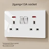 2gang+13A socket