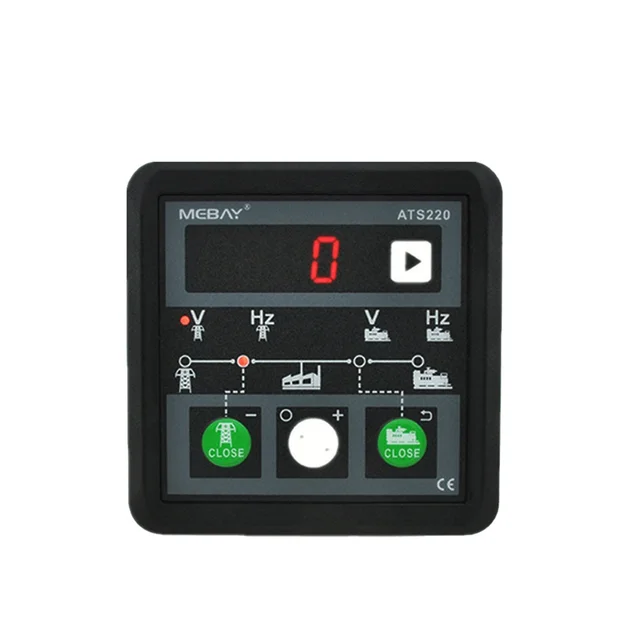 Original Black Generator Control switch Module Panel with LED Display Genset ATS Auto Manual Switch Controller Board ATS220