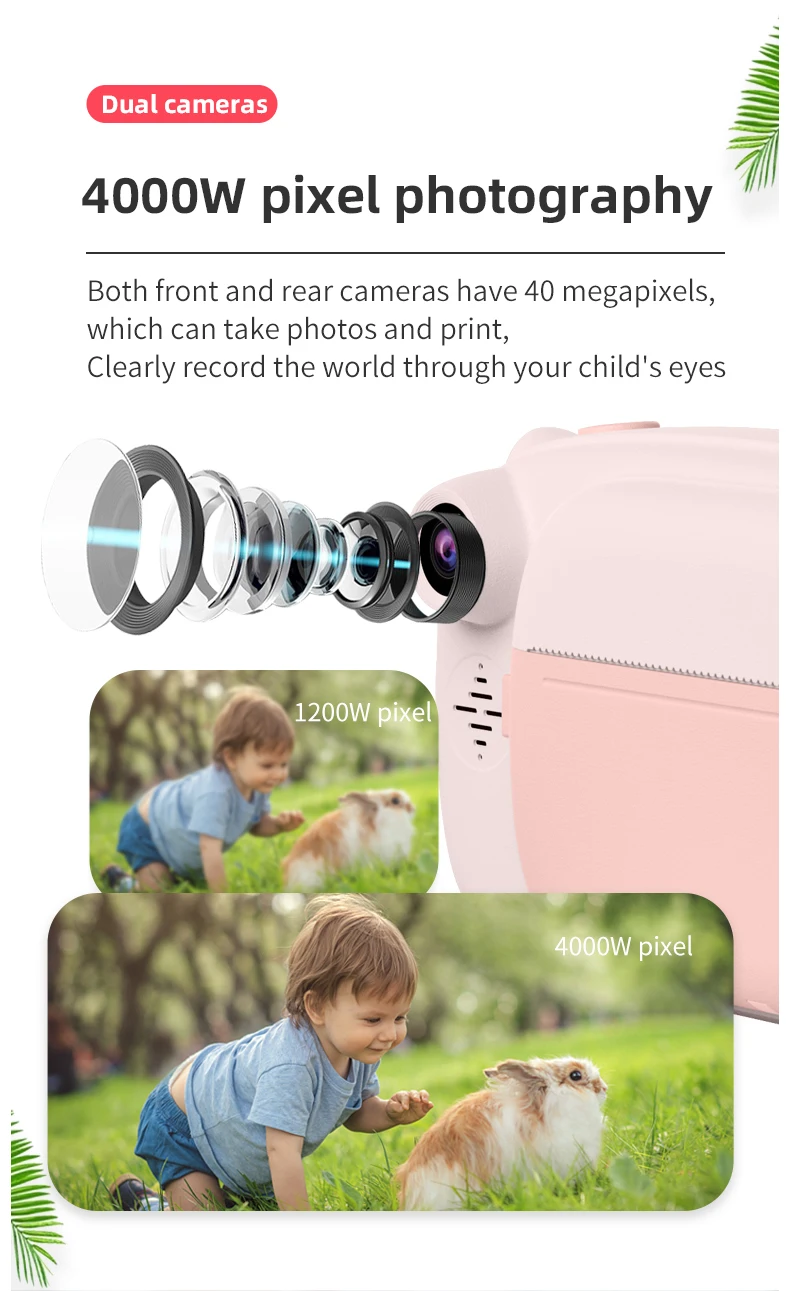 2022 Thermal Sticker Video Recording HD 1080P Child Kids Camera
