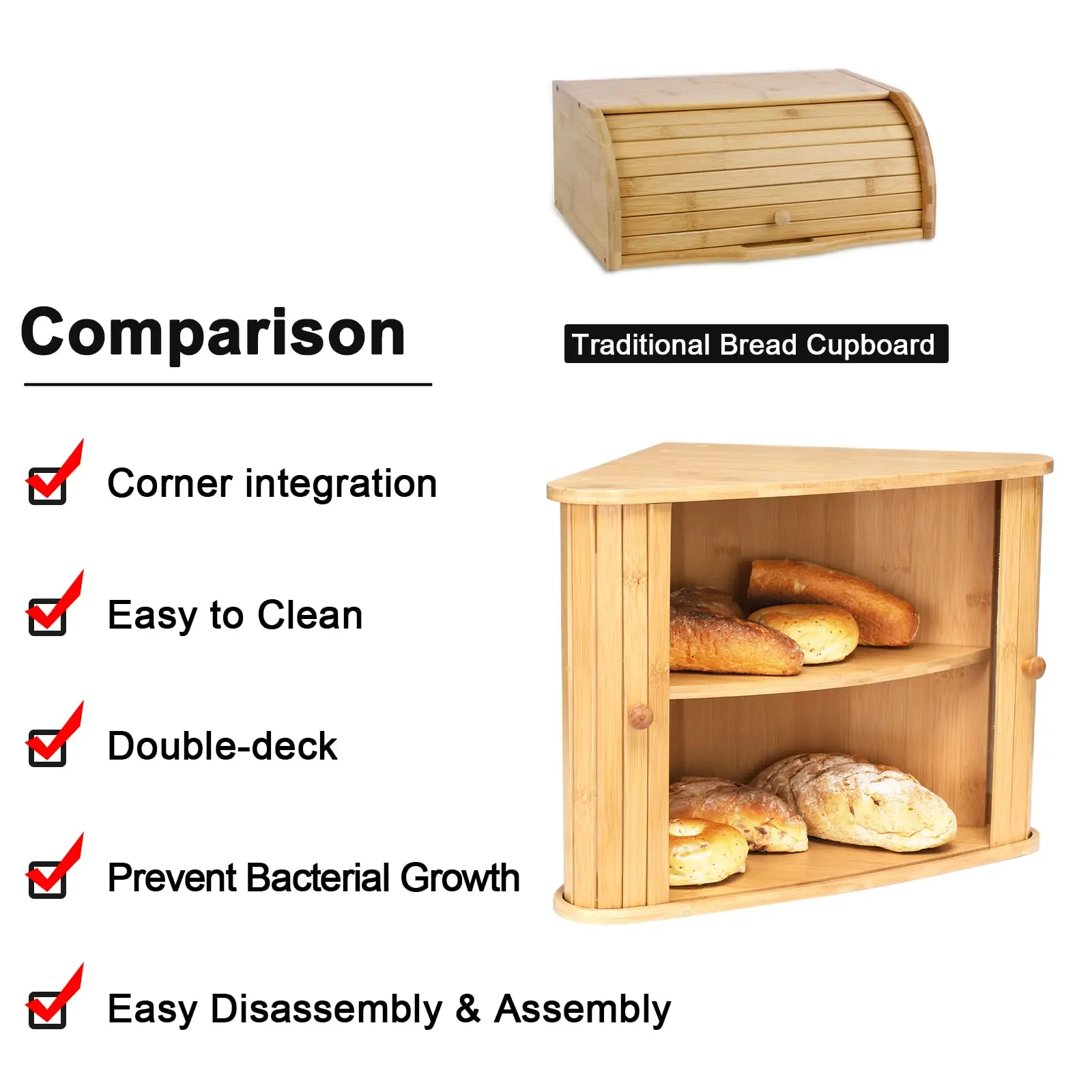 corner bread box 2 layer bread