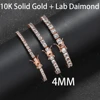 4MM 10k solid gold+lab diamond