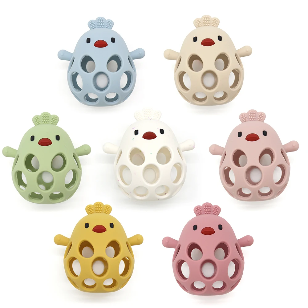 2024 New Bpa Free Newborn Chew Sensory Chick Baby Teething Toy Animal ...