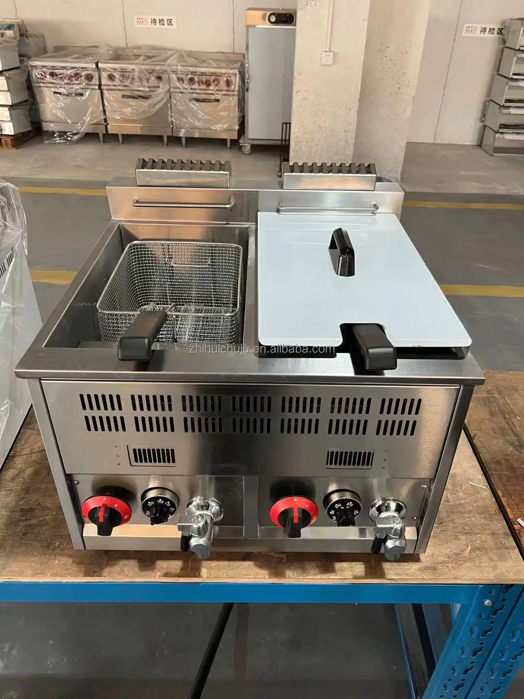 China Commercial Chip Gas Fryer Temperaturecontrolled 16l Deep Fryer