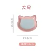 หน้าแมวขนาดใหญ่ (พื้นหลังสีน้ำเงินพร้อมขอบสีชมพู)