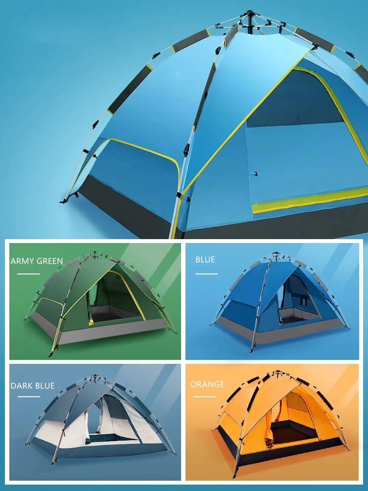 4 People Camping Tent Outdoor Waterproof Family Large Tent 4 People Easily Set Up Tent With