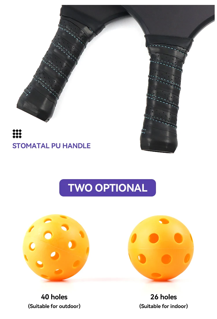 Usapa Approved Fiberglass Surface Pp Honeycomb Core Pickleball Paddles ...