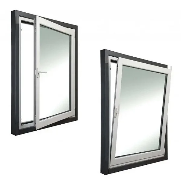 Minglei modern design tempered glass window impact resistant aluminum tilt and turn window