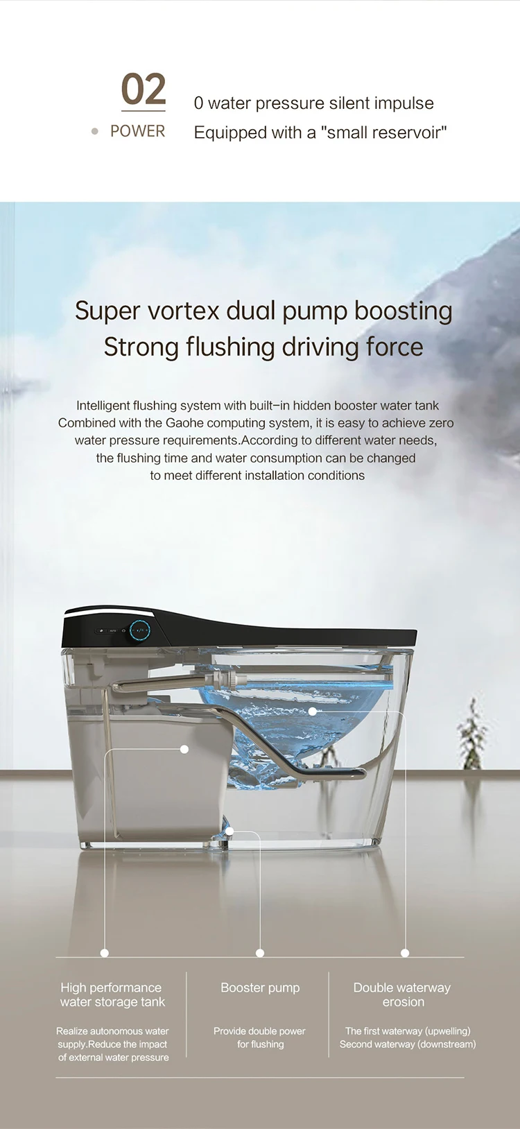 product high quality ceramic sanitary ware bathroom smart toilet black ceramic automatic electronic control bidet wc intelligent toilet-14
