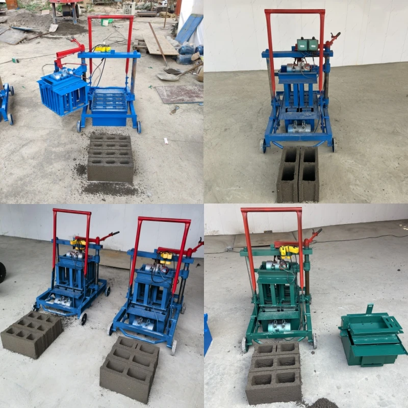 Semi-Automatic Road Paving Hollow Concrete Block Making Machine Mobile Cement Block Making Machine Block Manufacturing Machine