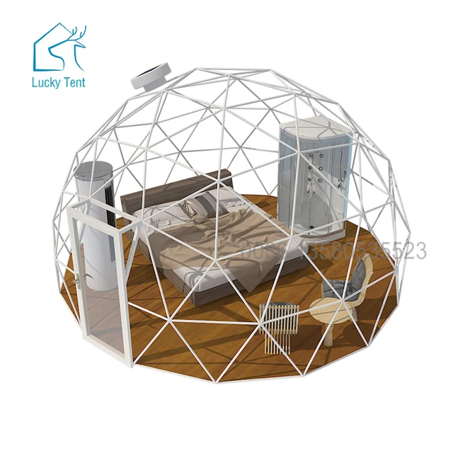 Outdoor Camping Event Dome Tent / Geodesic Dome Tents / Transparent Resort Glamping Tent