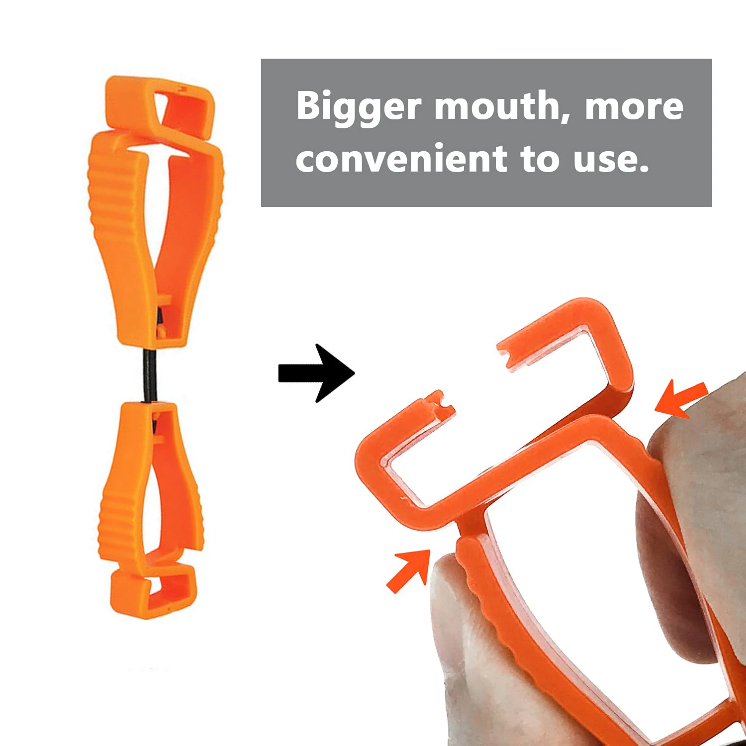 Gloveman Pom Plastic Safety Work Gloves Anti Lost Clip Construction Non