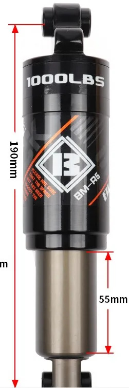 Ammortizzatore Posteriore Per MTB In Lega Di Alluminio, Pressione Aria Regolabile E Blocco Rimbalzo, 190mm X 50mm, Per Mountain Bike E Bici Da Corsa