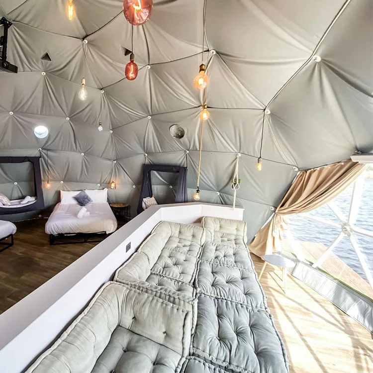 Luxury Accommodation Living Eco Dome Hotel Tents 8m 6m Glamping Tents with  Bedrooms