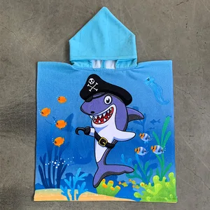 2026 Professional Quality Microfiber Kids Bath and Beach Towels and Wearable with Cute Cartoon Printing