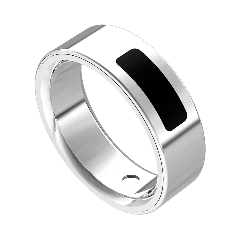 TM21 Smart Ring Stainless Steel Intelligent Touch Vibration Reminder Heart  Rate Blood Oxygen SOS Waterproof Fitness Tracker