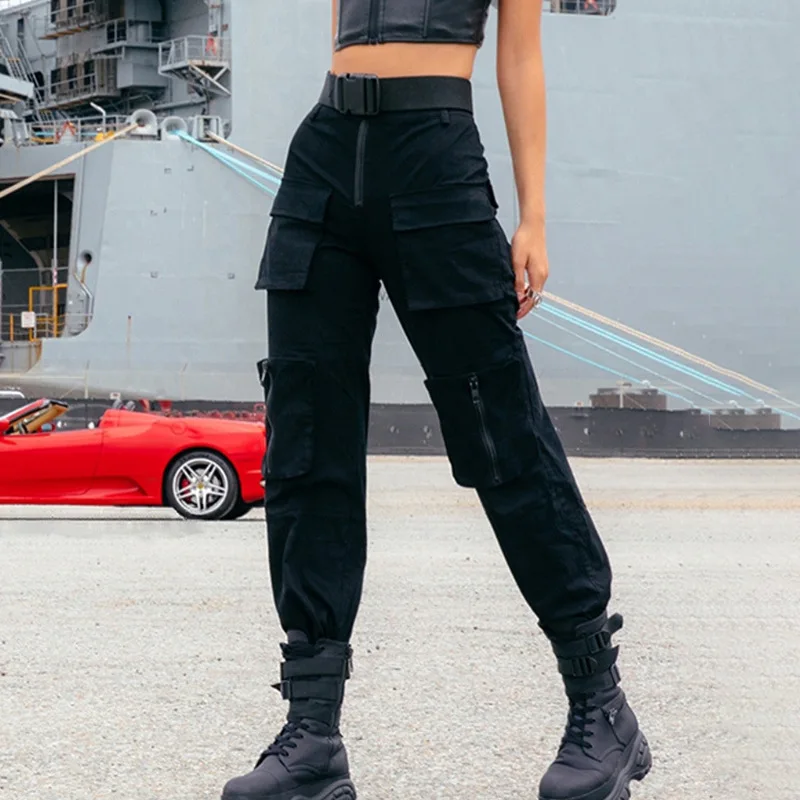 Streetwear Polyester Casual High Waist 