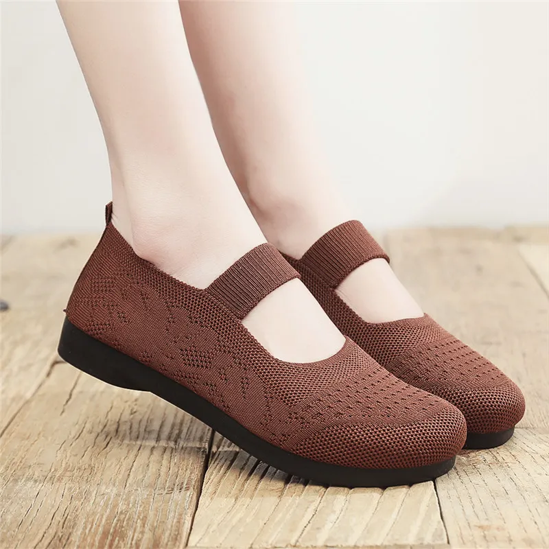 2025 Spring and Autumn New New Ladies Round Toe Flat Large Size Casual Shoes