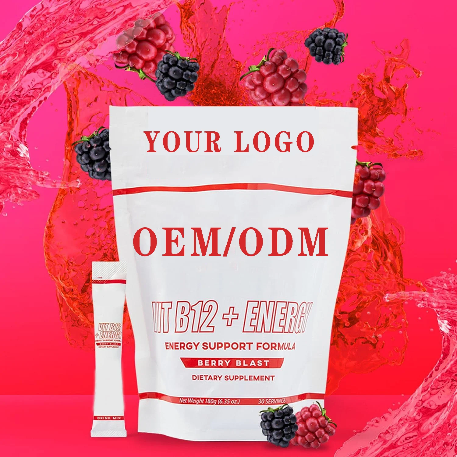 Oem Organic Vitamin B12 Energy Drinks Flavored Energy Drink Powder