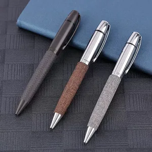 High Quantity Custom Laser Logo Personalized Print Brand Gift Promotional Pen Unique Luxury Twist Heavy Metal Ballpoint Pen