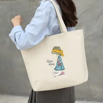 Guangzhou Custom Girls xl large canvas tote bags with zipper wholesale cheap canvas bouquet dresses bag For shopping school