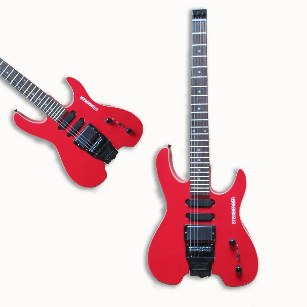 China Customized Wood Electrical Guitar Kit Without Head Red No Rocker