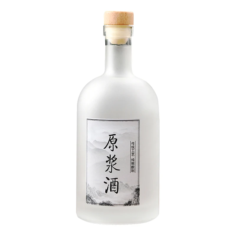 Wholesale 750ml 1000ml 1500ml Wine Bottles Whisky Spirit Vodka Embossed Snowflake Carved Glass Liquor Bottle