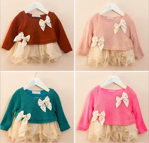 Lovely Baby Girl Kids Bowknot Lace Princess Tutu Dress Bubble Dress
