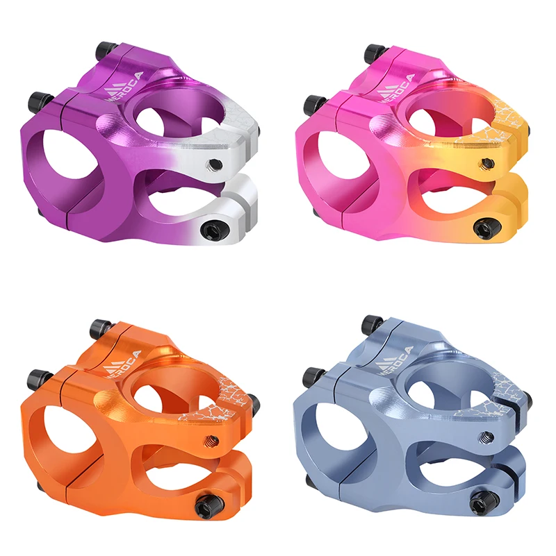 Meroca ME35 Gradient Color 5-Axis for CNC Bicycle Stem 35mm Short Stem with Hollow Design Waterproof & Rustproof Stem Kits
