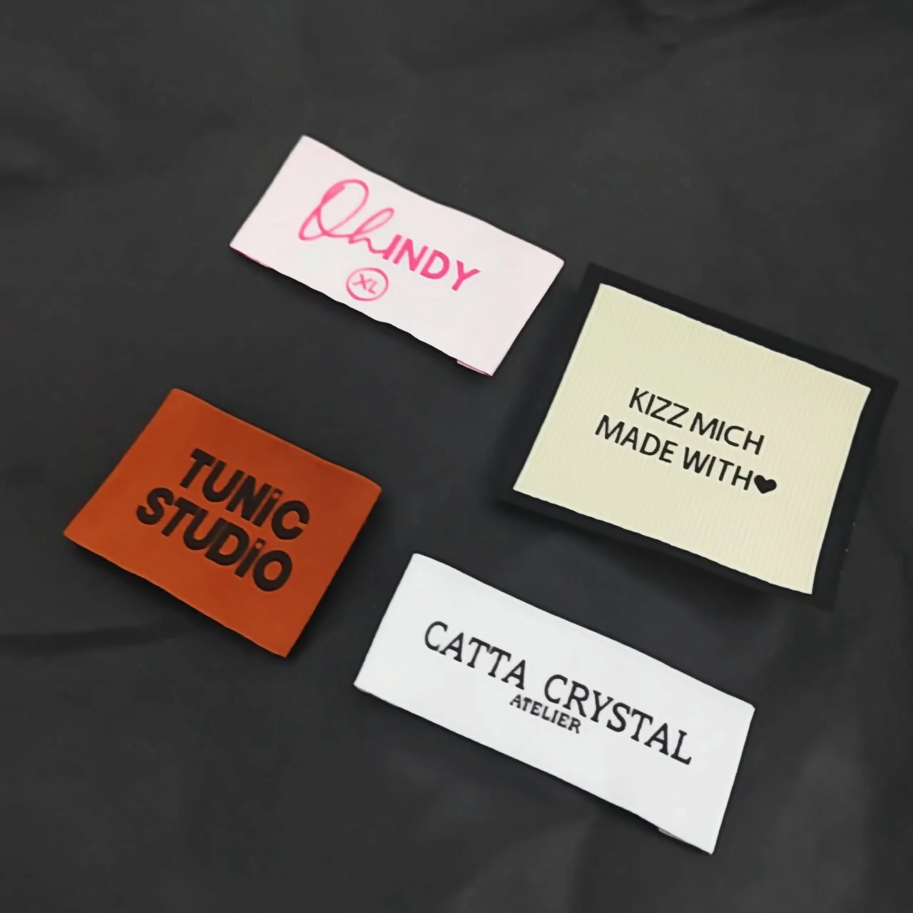 Label Backing Custom Labels for Clothing Brand logo Woven Label for Clothing Brand ...