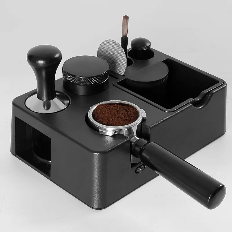 Stazione di pressatura caffè espresso in legno, 26 x 19 x 2,2 cm, base