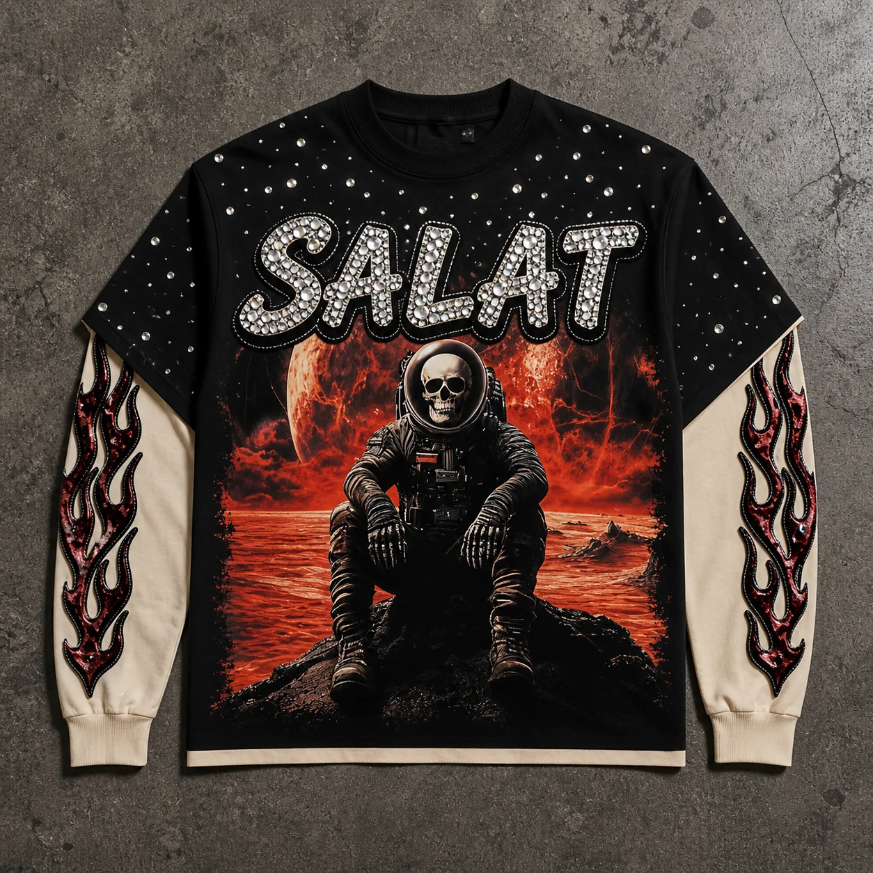 Streetwear Custom DGT Print T-Shirt Vintage Cotton Ripped Double Layer Long Sleeveless Distressed Acid Wash T Shirt for Men