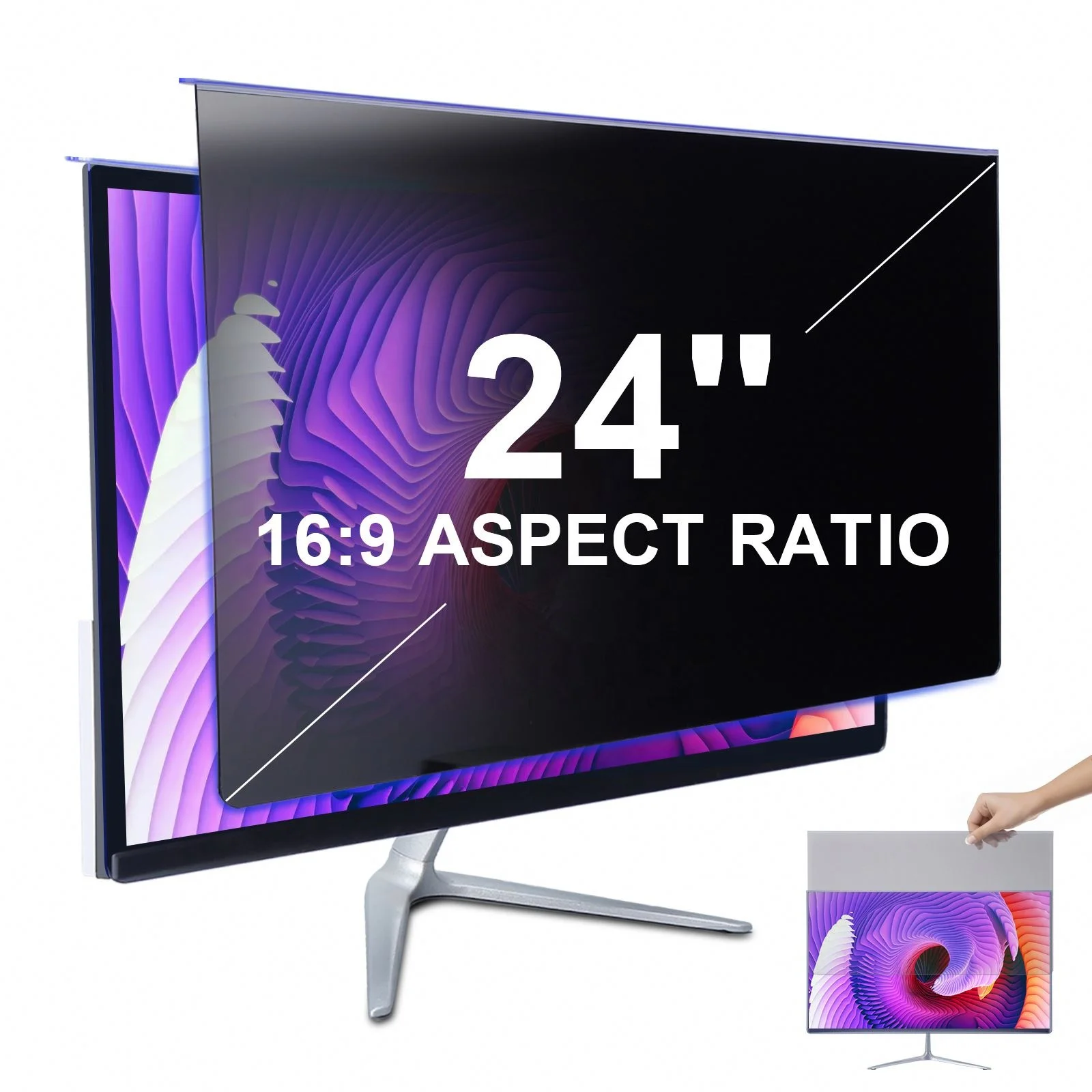 24 дюймов компьютер с сенсорным экраном монитора приватные экранные фильтр для монитор 16:10