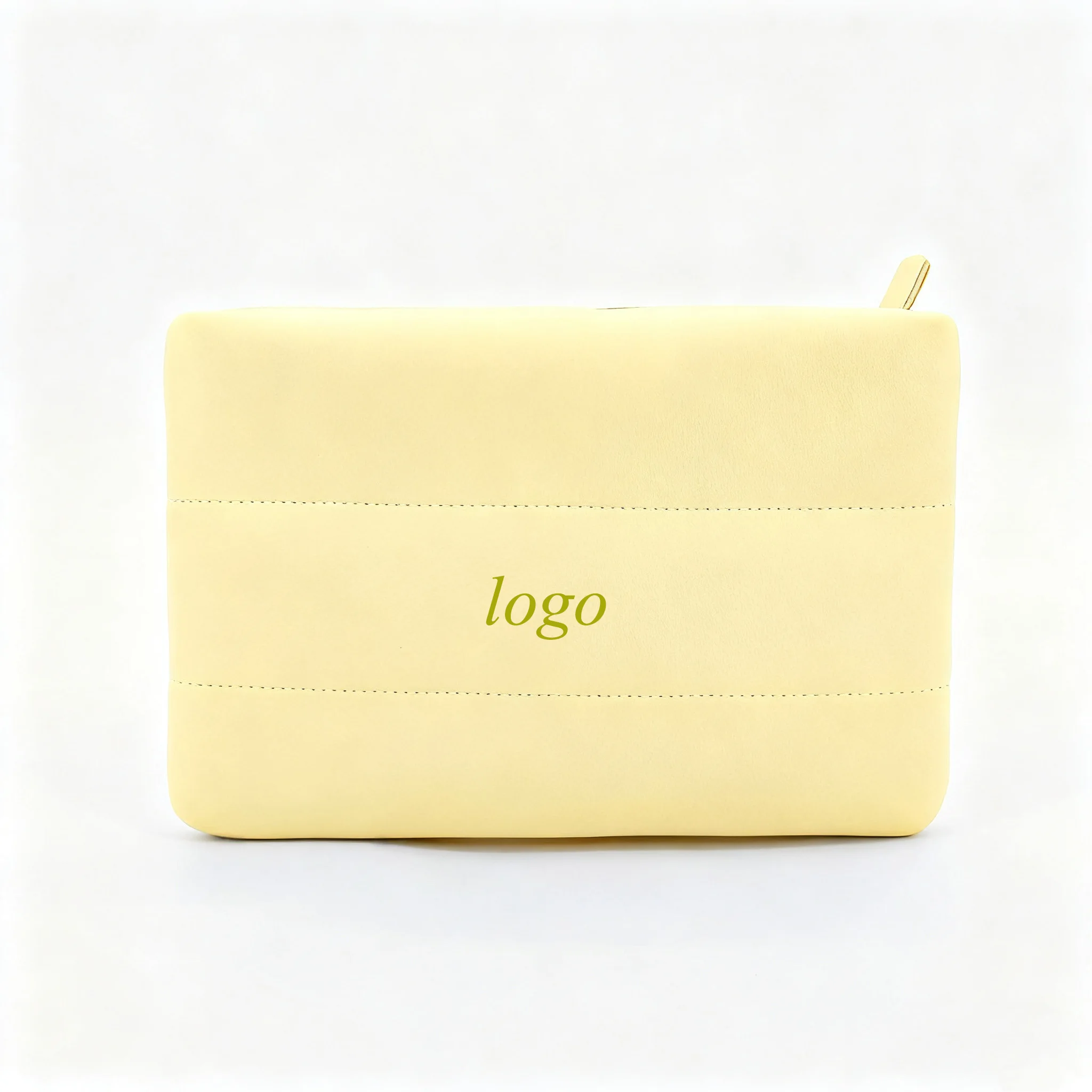 Ny Modell Lysgul Vannavvisende Neopren Hudpleiesett Kosmetikkopbevaring Med Glidelås Pose med Tilpasset Logo