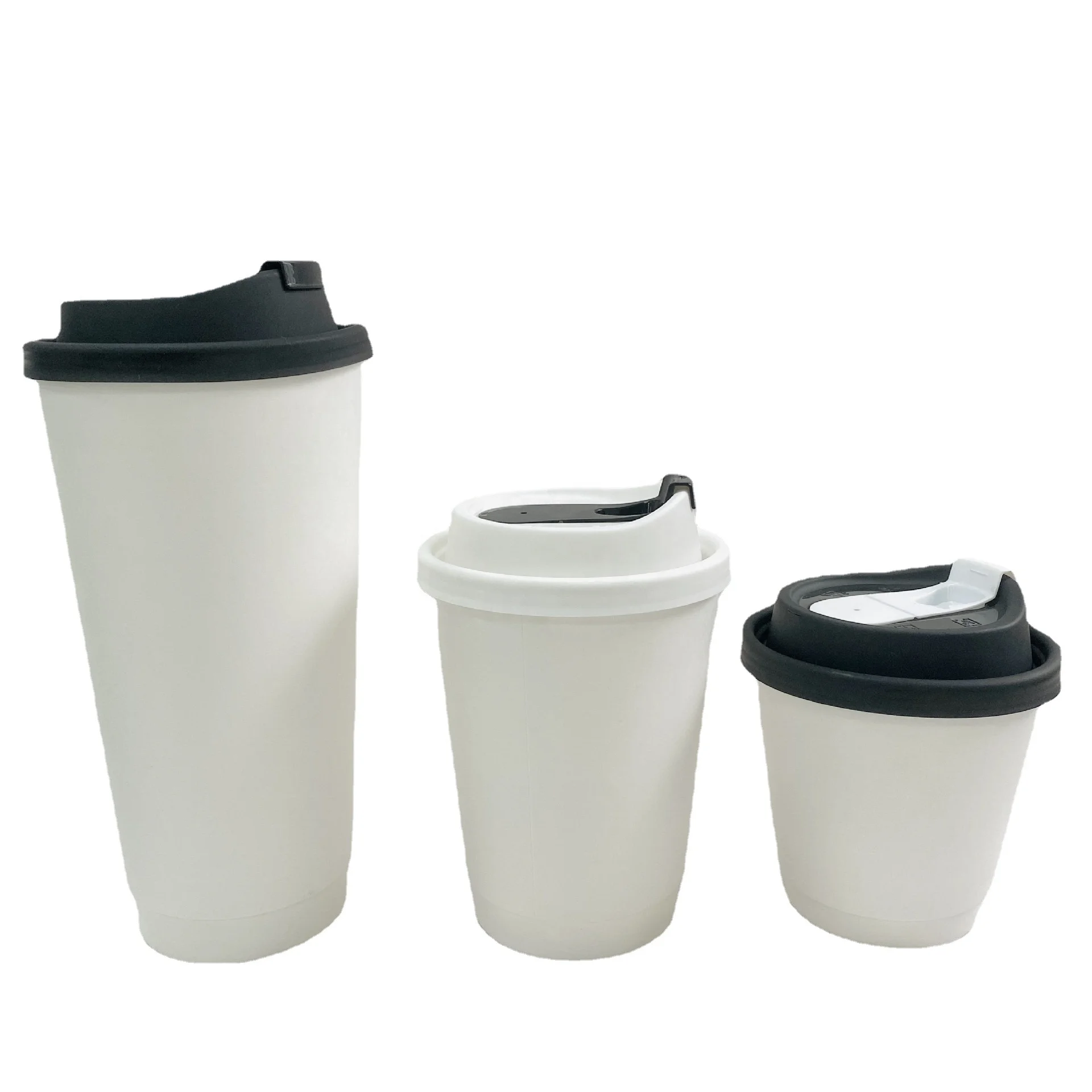 Wholesale 12oz 16oz custom disposable takeaway double wall paper coffee cups for hot drinks