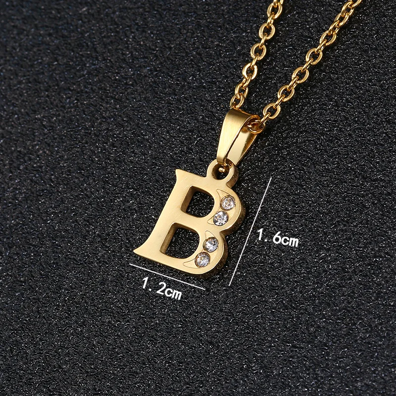 Initial Necklace Gold