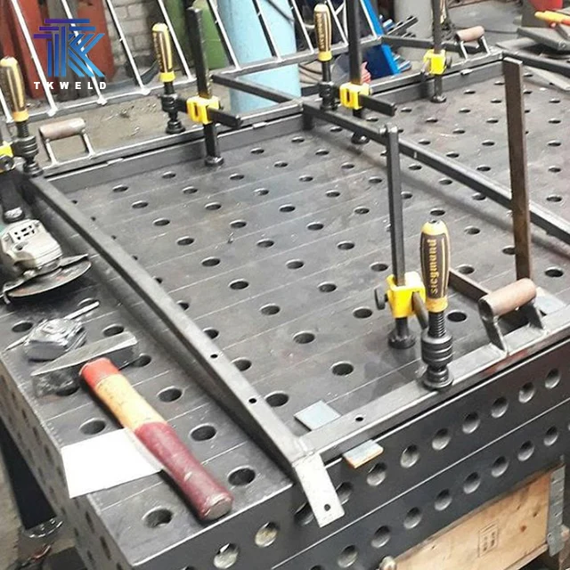 TKweld D16/D28 High-Precision 3D Welding Table CE Certified Cast Iron/Steel 2400*1200 New for Farm Industries