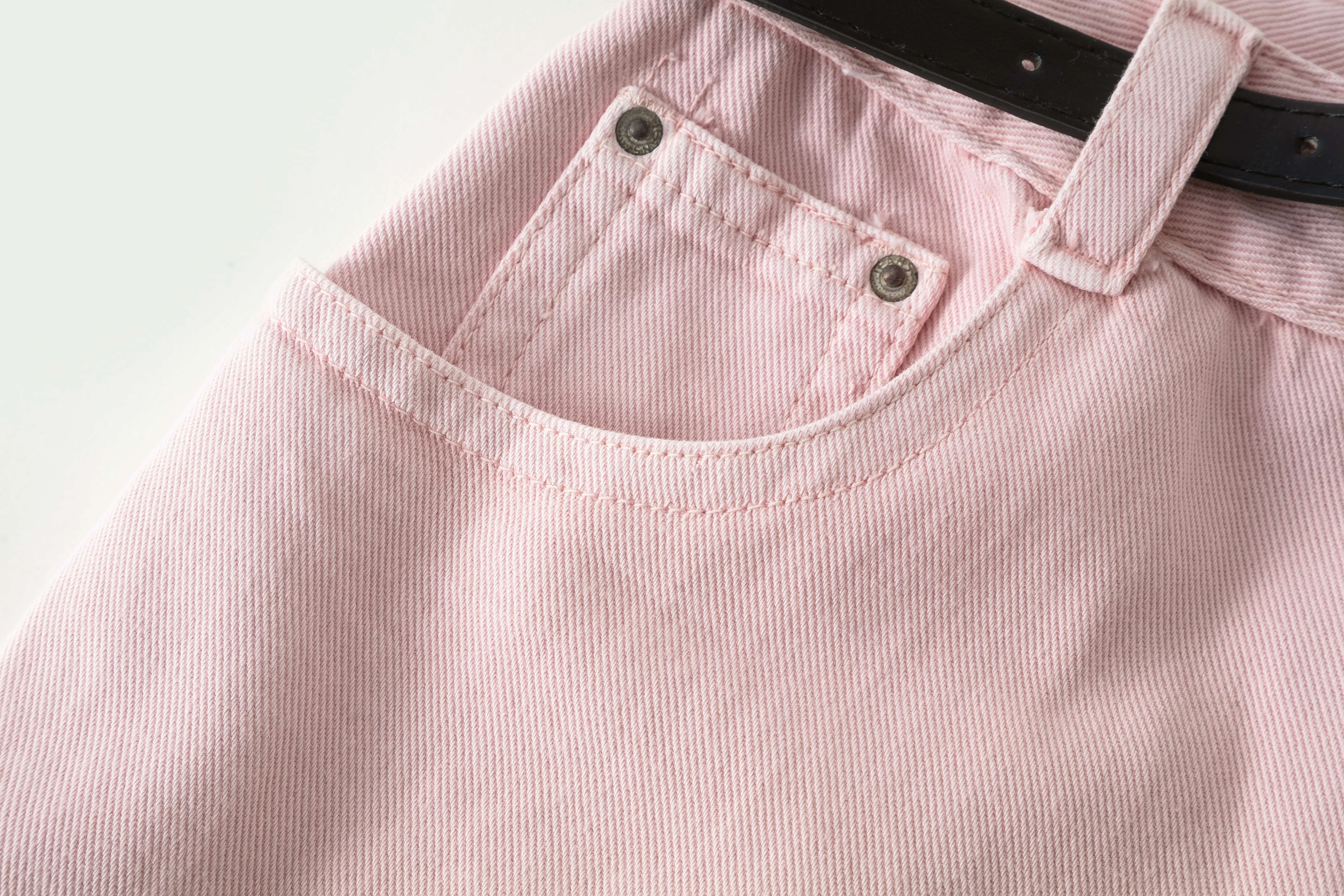 Clothing Manufacturers Color Washed Belt Ladies Custom Denim Pants Denim Shorts Women's Shorts Women Jeans