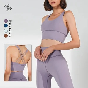 Custom Women's Yoga Activewear New Style Sports Suit High Waist Butt Lift Leggings Sexy Bra 2 Pieces Yoga Matching Sets