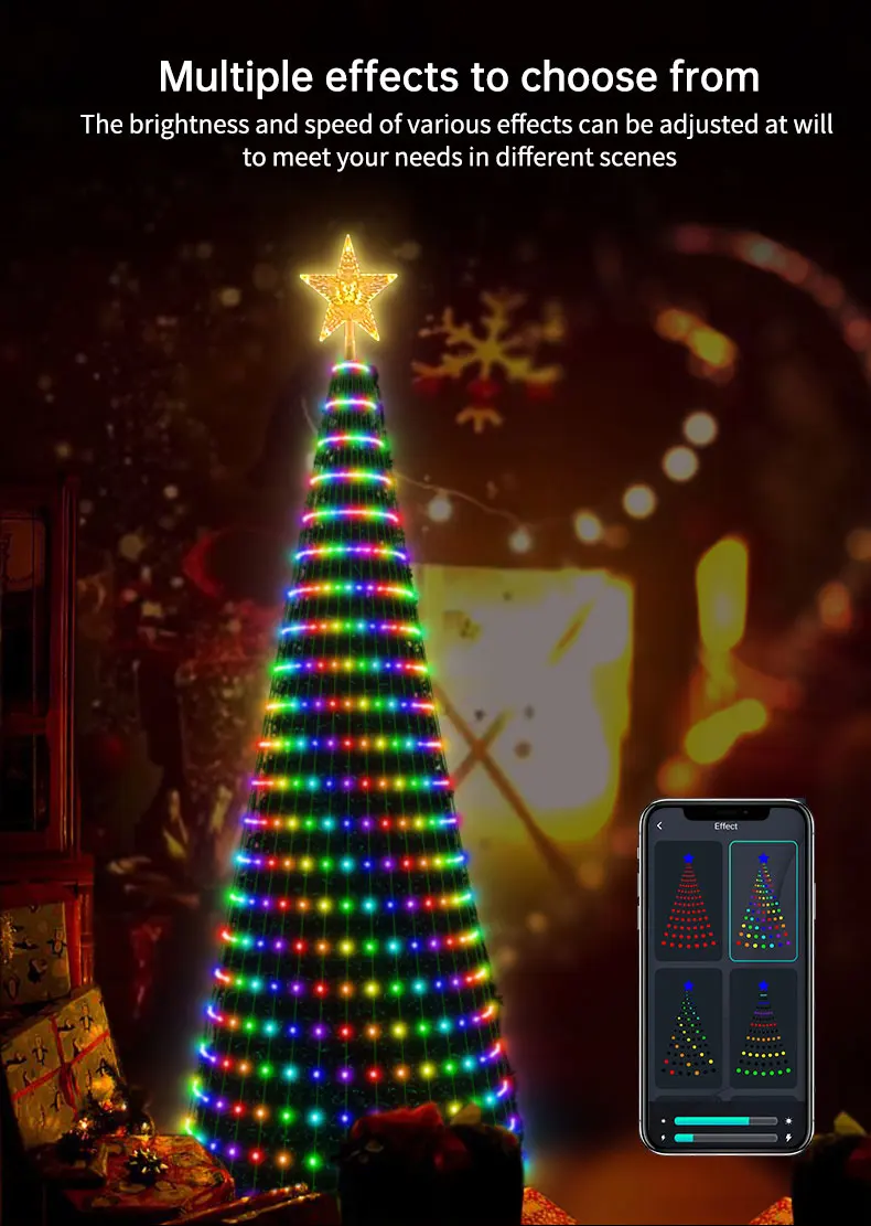 Luxfond Smart Led Collapsible Artificial Indoor Christmas Tree Led ...