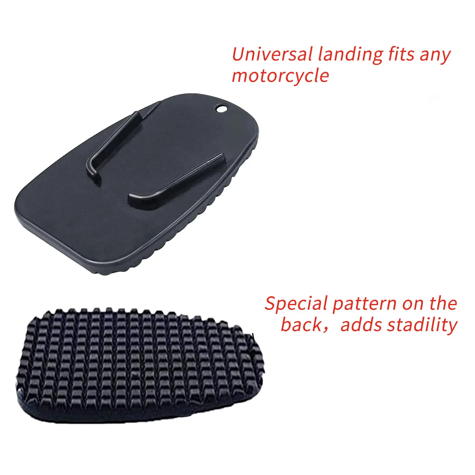 Custom Logo  Motorcycle Kickstand Pad Side Stand Support Plate Add Stability Kick Stand Coaster for Parking on Hot Pavement