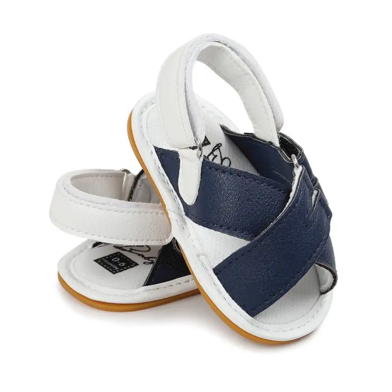 Сандалии для новорожденных мальчиков, прочная резиновая подошва, обувь для начинающих ходить, тапочки, модные летние Тапочки