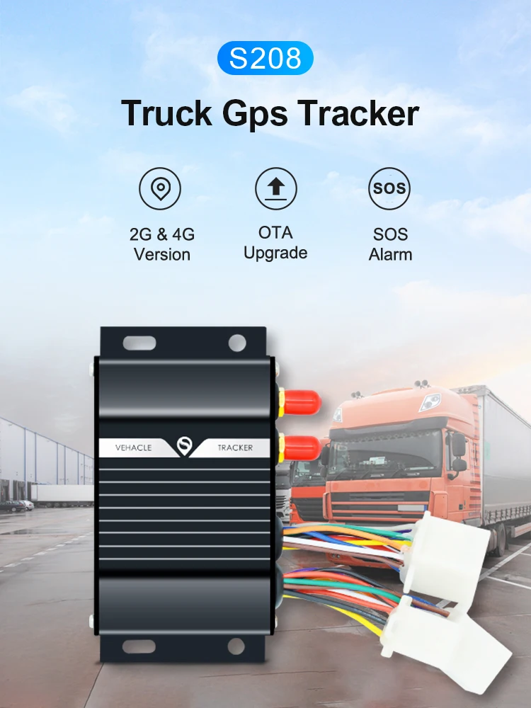 Real Time S208 Vehicle Tracking Tracker Device With Fuel Sensor